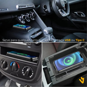 PowerWave™ Carregador Sem Fio para Carro - Carregue seu celular em movimento