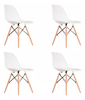 Kit 4 Cadeiras SeatVHM™ -  Charles Eames Eiffel Dsw