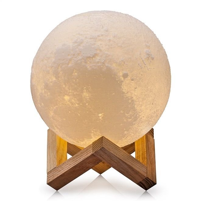 Moon Light™ - Luminária Lua Cheia 3D Decorativa USB Com Suporte