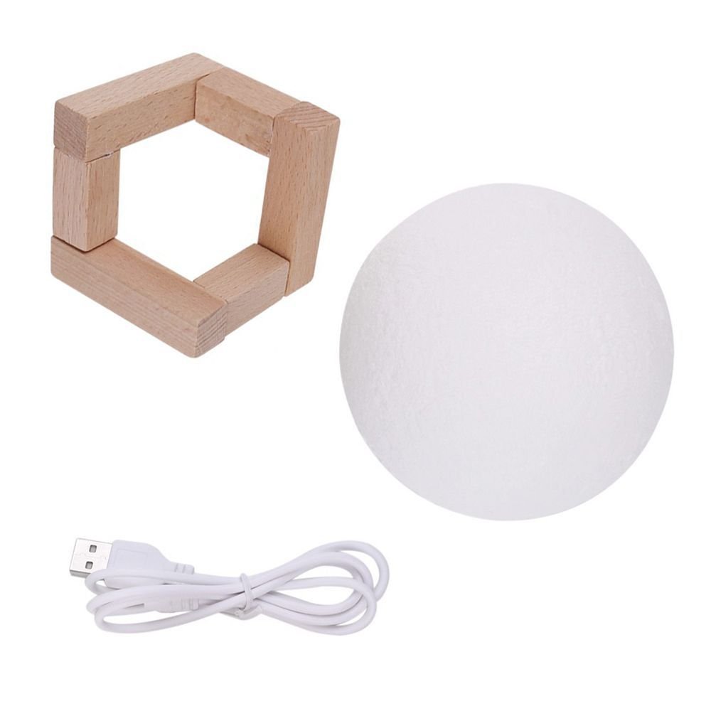 Moon Light™ - Luminária Lua Cheia 3D Decorativa USB Com Suporte