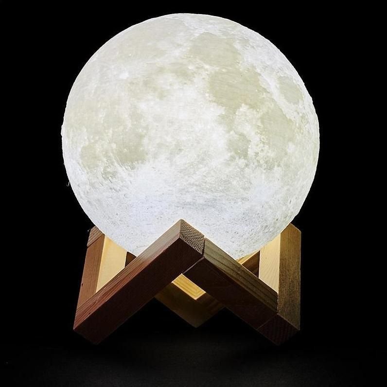 Moon Light™ - Luminária Lua Cheia 3D Decorativa USB Com Suporte