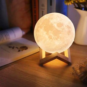 Moon Light™ - Luminária Lua Cheia 3D Decorativa USB Com Suporte